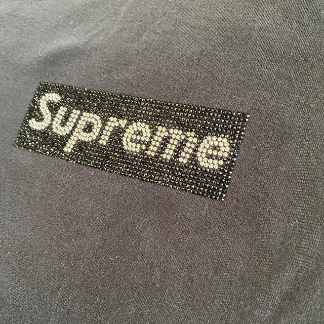 Supreme(シュプリーム)のSupreme SWAROVSKI BoxLogo Tee Lサイズ メンズのトップス(Tシャツ/カットソー(半袖/袖なし))の商品写真
