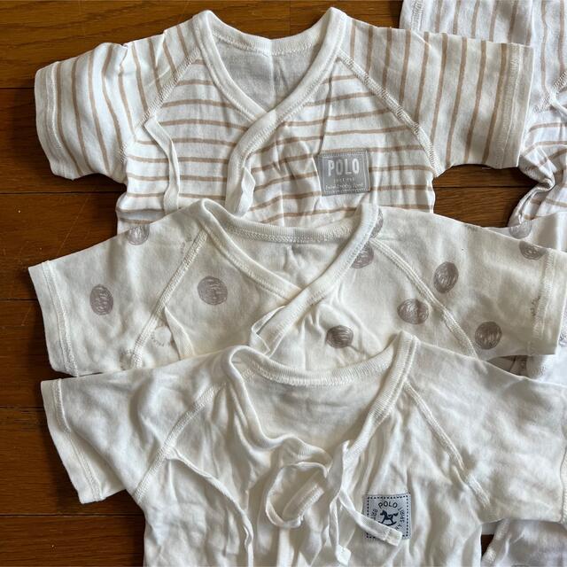 POLO新生児肌着　5枚セット　50-60cm キッズ/ベビー/マタニティのベビー服(~85cm)(肌着/下着)の商品写真
