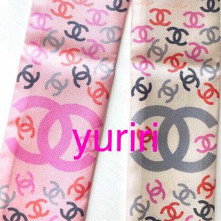 シャネル(CHANEL)の💗シャネル🤍新品未使用✨希少品💓ピンク×オフホワイト(バンダナ/スカーフ)