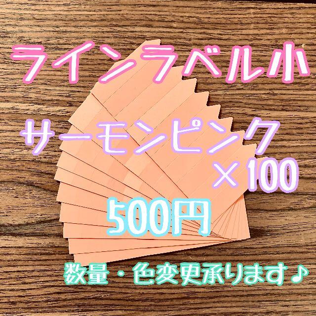 ◎ 100枚 ◎ 肌 ( 小 ) ラインラベル 園芸ラベル カラーラベル ハンドメイドのフラワー/ガーデン(プランター)の商品写真