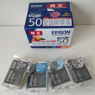 エプソン(EPSON)のIC6CL50 バラ　ブラック＋シアン＋ライトシアン＋ライトマゼンタ(その他)