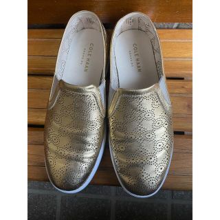 コールハーン(Cole Haan)のコールハーン　ゴールドスリッポン　美品(スリッポン/モカシン)