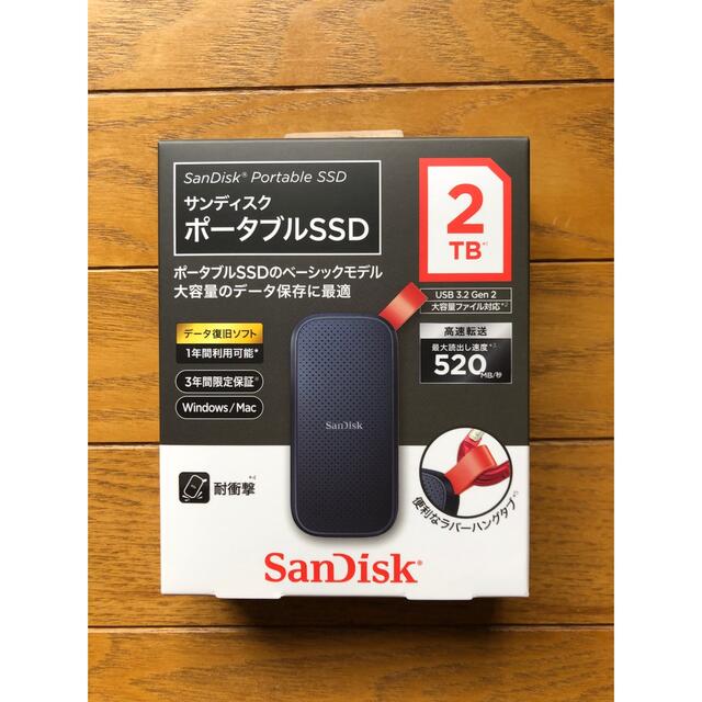 SanDisk ポータブルSSD 2TB SDSSDE30-2T00-J26