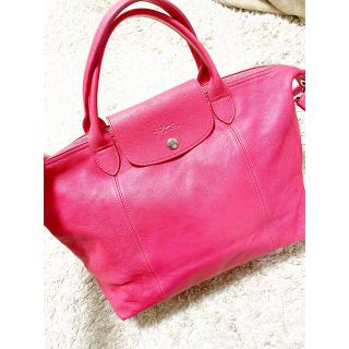 ロンシャン(LONGCHAMP)のロンシャンレア色トート　ルプリアージュ　ラム革(トートバッグ)