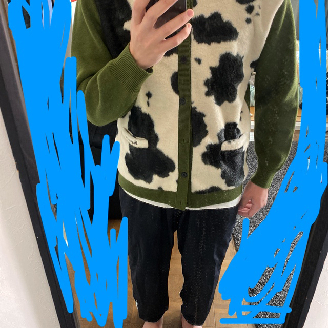 supreme cow print cardigan 登坂広臣着用