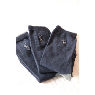 ポロラルフローレン(POLO RALPH LAUREN)のポロラルフローレンのキッズ用ソックス3足セット20-22cm【新品】(靴下/タイツ)