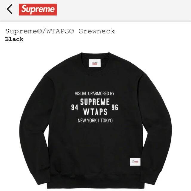 BlackSIZEsupreme wtaps crewneck sサイズ