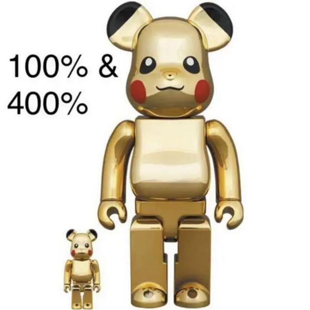 BERBRICKBE@RBRICK ピカチュウ GOLD CHROME 100%&400%