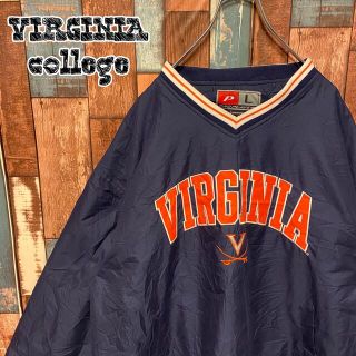 【入手困難】バージニア州VIRGINIA　刺繍ロゴ　ナイロンプルオーバーカレッジ(ナイロンジャケット)