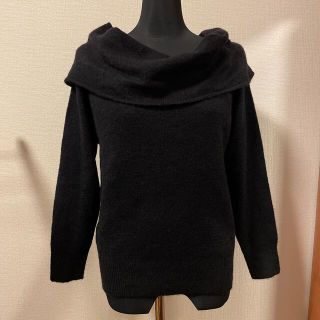 エイチアンドエム(H&M)の新品　H&M オフショルダーニット　黒　S(ニット/セーター)