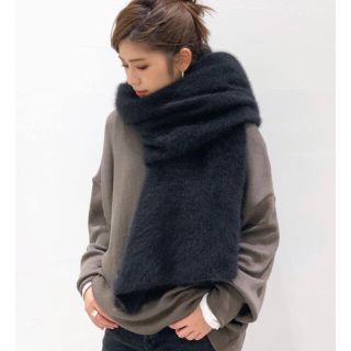 激レア ドゥーズィエムクラス リアルファー カシミヤ 大判 ストール