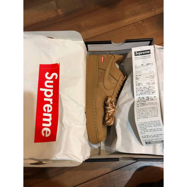 Supreme Nike Air Force 1 Low Wheat 26㎝