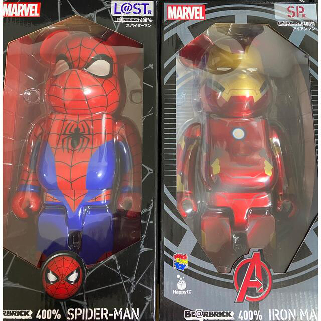 BE@RBRICK IRON SPIDER & DEADPOOL