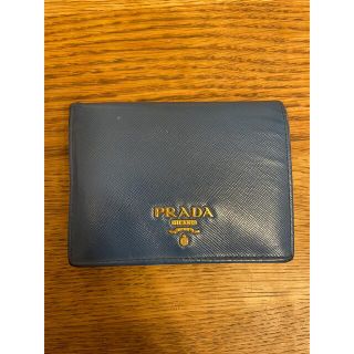 プラダ(PRADA)のプラダ 二つ折り財布　ブルー(財布)