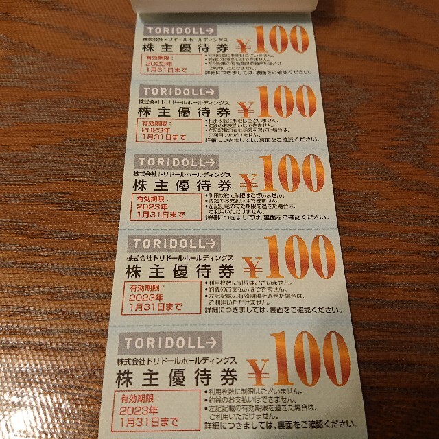 トリドール株主優待10,000円分 丸亀製麺