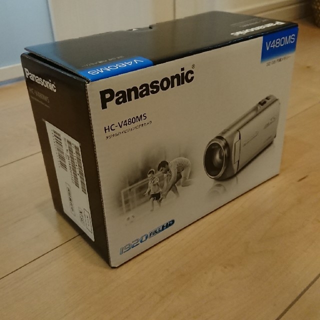 【新品未使用】Panasonic  ビデオカメラ HC-V480MS-W