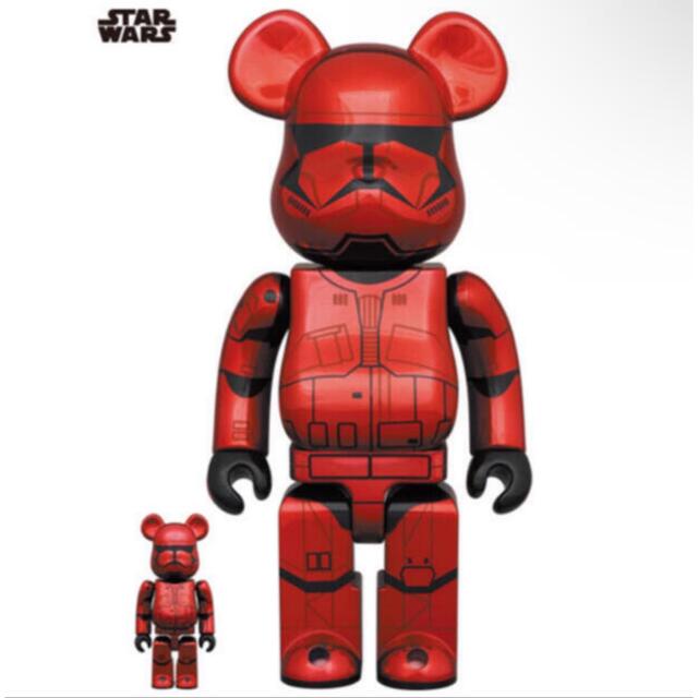 BE@RBRICK SITH TROOPER CHROME 100％400％ ハンドメイドのおもちゃ(フィギュア)の商品写真