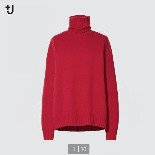 ユニクロ(UNIQLO)の新品未使用 ユニクロ ＋J ミドルゲージカシミヤブレンドタートルネックセーター(ニット/セーター)