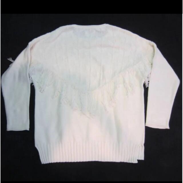 Iroquois(イロコイ)のIroquois イロコイ フリンジ セーター 白 Mサイズ ニット ホワイト メンズのトップス(ニット/セーター)の商品写真
