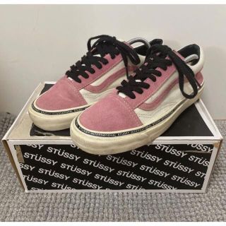 ヴァンズ(VANS)の希少　stussy×vans old school ROSE US企画(スニーカー)