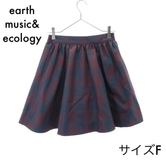 earth music & ecology(アースミュージックアンドエコロジー)のアースミュージックアンドエコロジー チェック柄 ミニスカート F ネイビ×えんじ レディースのスカート(ミニスカート)の商品写真