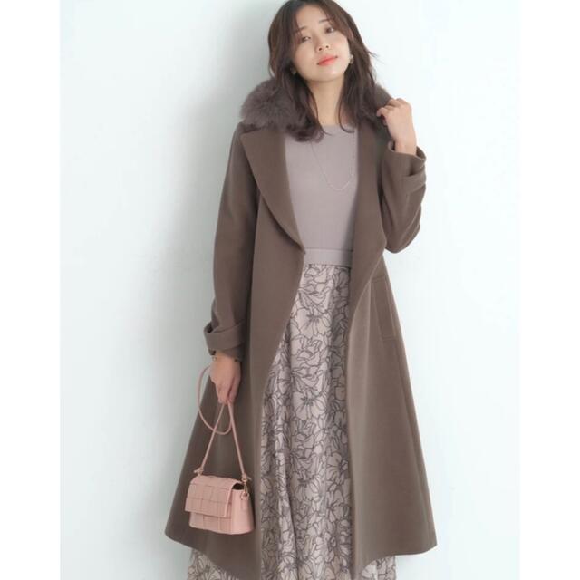 定価7万※】 JUSGLITTY ジャスグリッティー ファー ロングコート 定価7万※】 JUSGLITTY ジャスグリッティー ファー ロングコート