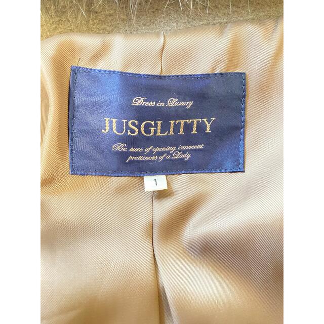 定価7万※】 JUSGLITTY ジャスグリッティー ファー ロングコート 定価7万※】 JUSGLITTY ジャスグリッティー ファー ロングコート