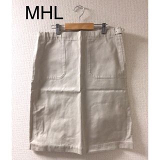 マーガレットハウエル(MARGARET HOWELL)のMHL シンプルベージュスカート(ひざ丈スカート)