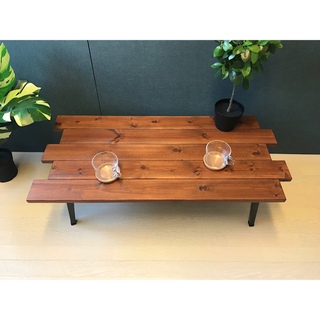 【送料無料】 ローテーブル 長方形 95cm 45cm ブラウン ジグザグ(ローテーブル)