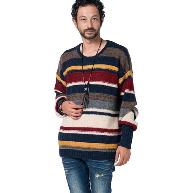 glamb(グラム)のKenbishi様専用【glamb（グラム）】Creed border knit メンズのトップス(ニット/セーター)の商品写真