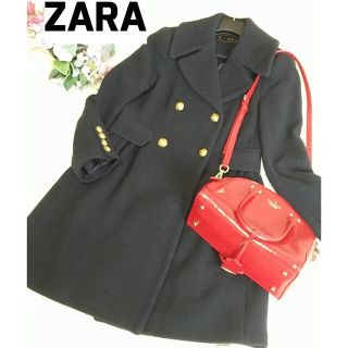 ザラ(ZARA)のZARA BASIC ザラ ウールコート 金ボタン Aライン(ロングコート)