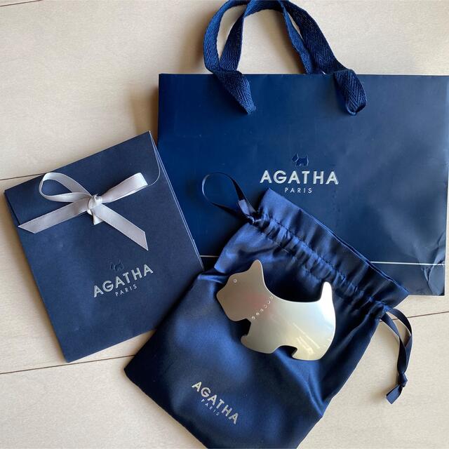 AGATHA(アガタ)の【新品未使用】AGATHA テリア バレッタ 専用ギフト袋付 レディースのヘアアクセサリー(バレッタ/ヘアクリップ)の商品写真