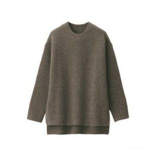 ムジルシリョウヒン(MUJI (無印良品))の【新品】 無印良品 ヤクキャメル入りチュニック／Ｍ－Ｌ／ダークモカブラウン(チュニック)