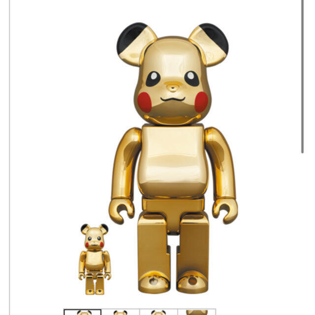 BE@RBRICK ピカチュウ GOLD CHROME 100％ & 400％メディコムトイ