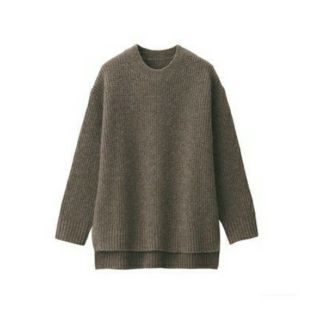 ムジルシリョウヒン(MUJI (無印良品))の■新品■  無印良品 ヤクキャメル入りチュニック／Ｍ－Ｌ／ダークモカブラウン(チュニック)