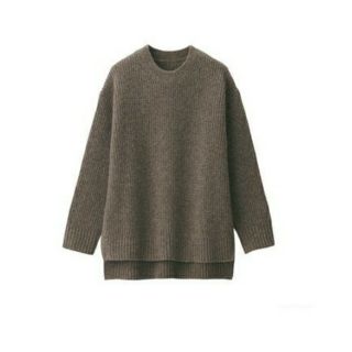 ムジルシリョウヒン(MUJI (無印良品))の≪新品≫  無印良品 ヤクキャメル入りチュニック／Ｍ－Ｌ／ダークモカブラウン(チュニック)