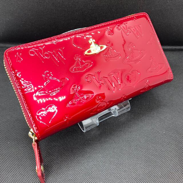 Vivienne Westwood(ヴィヴィアンウエストウッド)の【半額セール】新品　本物　ヴィヴィアンウエスウッド　レッド　エナメル 長財布 レディースのファッション小物(財布)の商品写真