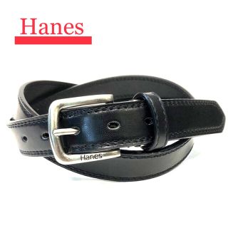 ヘインズ(Hanes)のHanes(ヘインズ) レザーベルト ロング Lサイズ ブラック(ベルト)