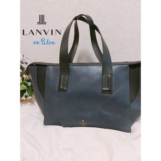 ランバンオンブルー(LANVIN en Bleu)のLANVIN ランバンオンブルー トートバッグ レザー ネイビー(トートバッグ)