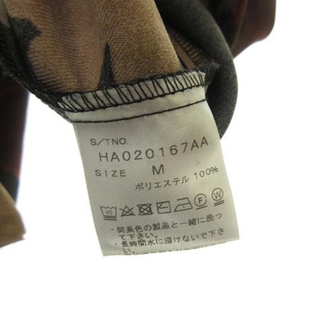 ハレ HARE オープンカラー オーバーサイズ シャツ トップス 花柄 半袖 M 4