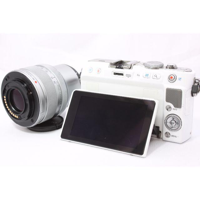OLYMPUS(オリンパス)のcaori様専用✨ホワイトミラーレス✨オリンパス E-PL3✨保証付き✨ スマホ/家電/カメラのカメラ(ミラーレス一眼)の商品写真