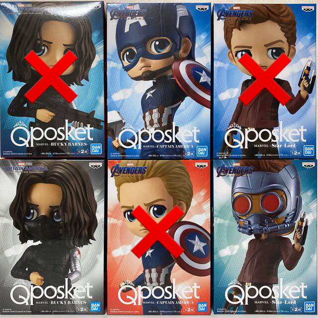 MARVEL Qposket フィギュア セット キャプテンアメリカバッキー