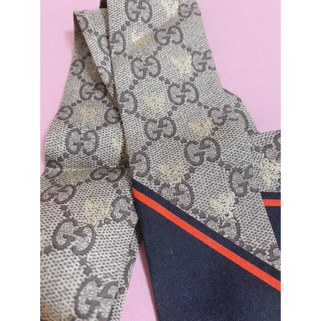 Gucci(グッチ)のGUCCI✨未使用 限定お値下げ GG ロゴ ネックボウ ツイリー スカーフ レディースのファッション小物(バンダナ/スカーフ)の商品写真