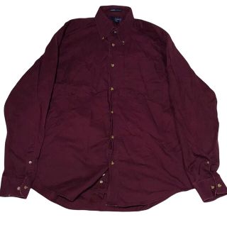 アートヴィンテージ(ART VINTAGE)の【希少カラー】IVY CREW 長袖シャツ L ボルドー ヴィンテージ 輸入古着(シャツ)