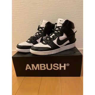 ナイキ(NIKE)のAMBUSH × NIKE DUNK HIGH "BLACK" 27cm(スニーカー)