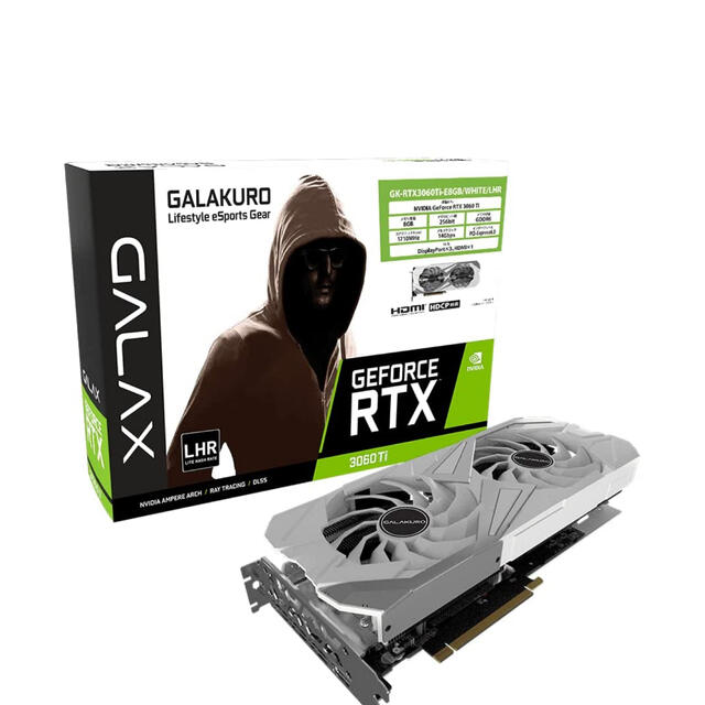 『2年保証』 玄人志向 GK-RTX3060Ti-E8GB/WHITE/LHR PCパーツ 『2年保証』 玄人志向 GK-RTX3060Ti-E8GB/WHITE/LHR PCパーツ