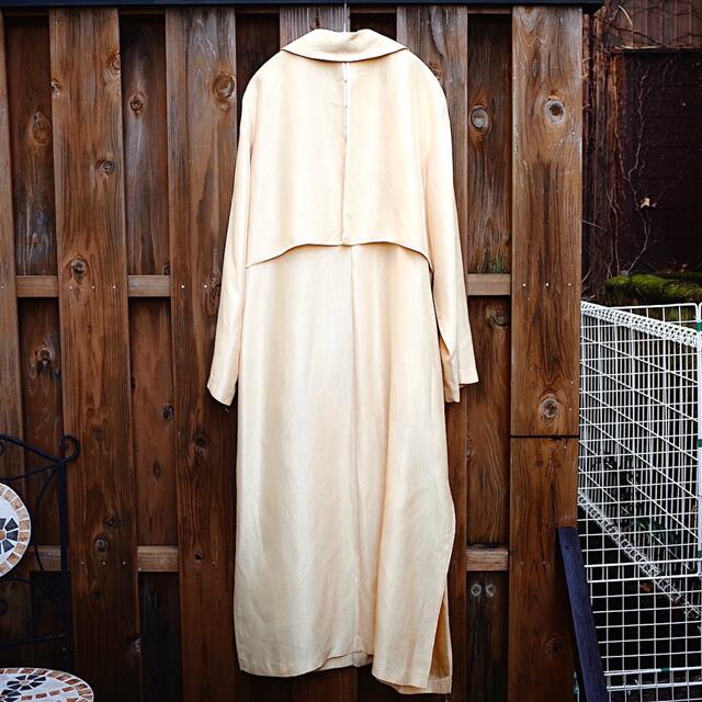 Grimoire(グリモワール)のVintage Rayon crepe long jacket / Yellow レディースのジャケット/アウター(テーラードジャケット)の商品写真