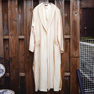 グリモワール(Grimoire)のVintage Rayon crepe long jacket / Yellow(テーラードジャケット)