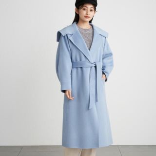 いただけま Lily BROWN セーラーカラーリバーコート アイボリーの通販