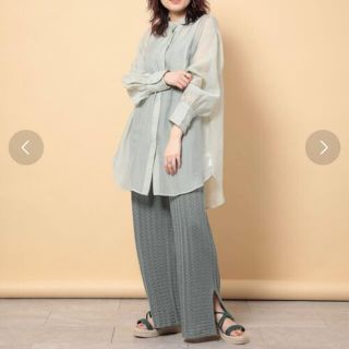 フリークスストア(FREAK'S STORE)のロングフレア　シアーシャツ　シアーブラウス(シャツ/ブラウス(長袖/七分))